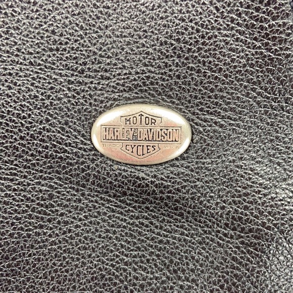 Harley Davidson Black Leather Vest Medium - Picture 3 of 8